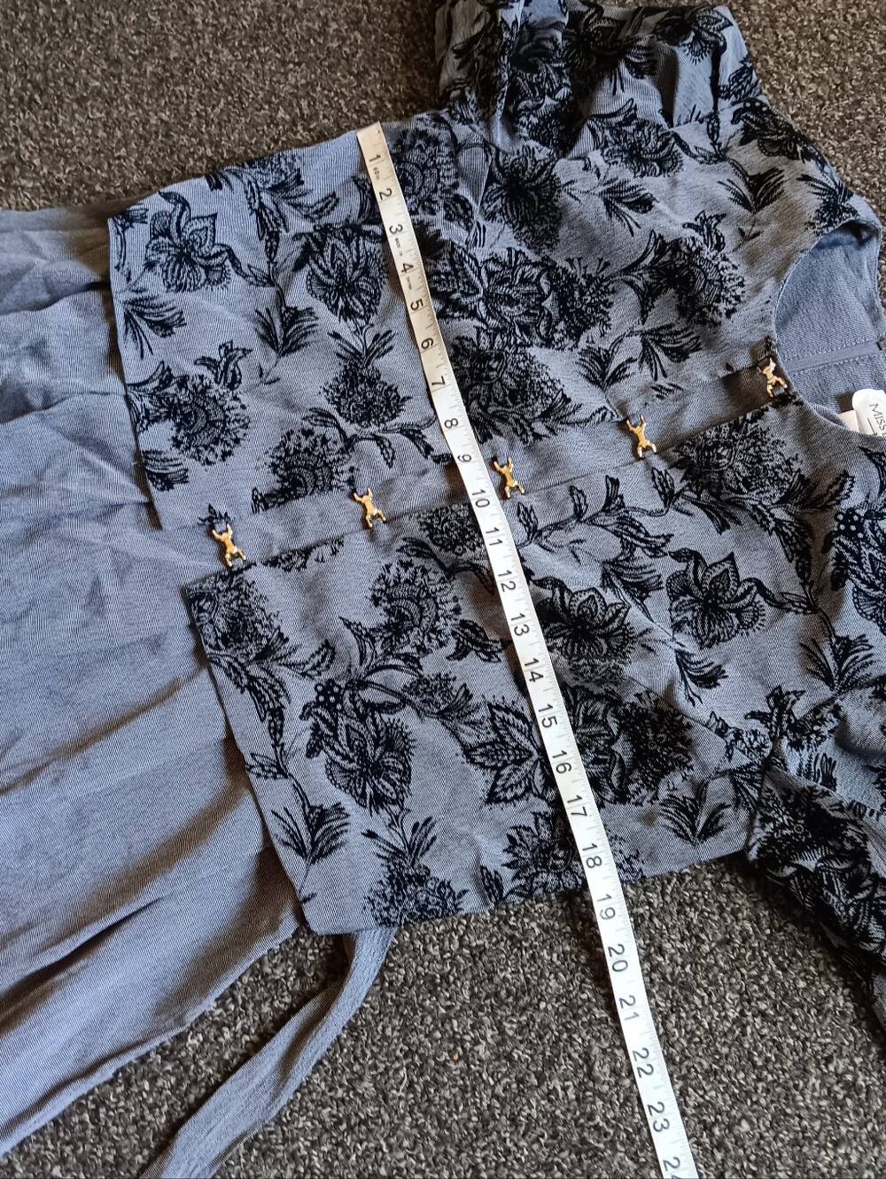 Vintage Academia Miss Dorby Velvet Burnout Black & Gray Maxi Dress Womens Sz 8 - Picture 8 of 13
